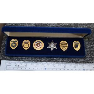Vintage USPS Postal Inspection Service MINI Badge Set Lapel Pins Boxed Inspector